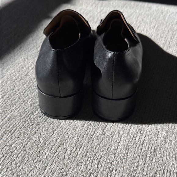 Sam Edelman Black Moccasins with Gold Detail - Picture 5 of 10